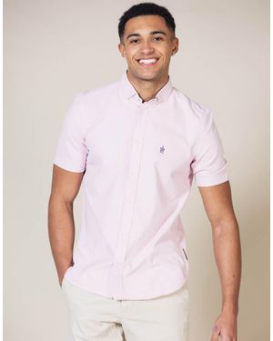 French Connection Cotton Short Sleeve Oxford Shirt - White