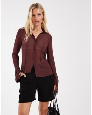 ASOS Sheer 90's Shirt - Red