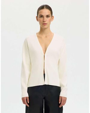 SELECTED – strickjacke - Natur