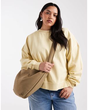 Pieces – oversize-umhängetasche - Natur