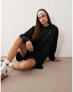 adidas Originals Sudadera Negra Con Capucha Y Tres Rayas Studios De -Negro