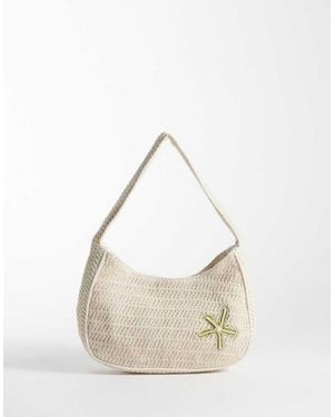 Hollister Crochet Shoulder Bag - Natural