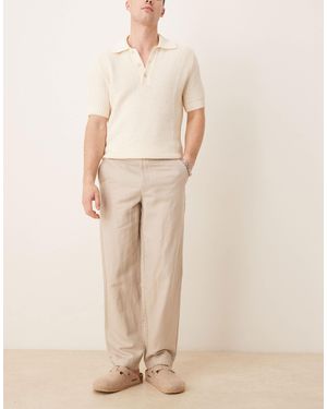 Mango – fran – gerade geschnittene hose - Natur