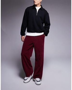 ASOS – superweite hose aus cord - Rot