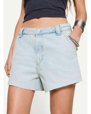 Bershka Denim Skater Bermuda Shorts - Blue
