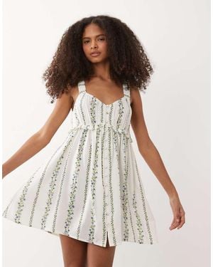 Wednesday's Girl Wednesdays Girl Floral Mini Dress - White