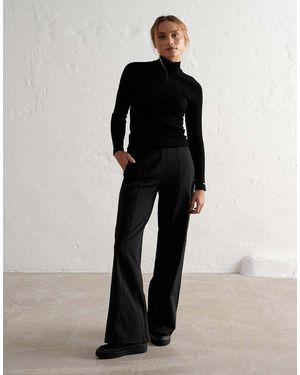 Aim'n Pantalones Negros Con Jaretas Warming De