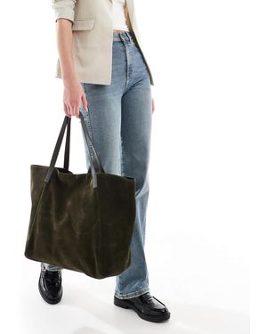 ASOS Suede Winged Tote Bag - Gray