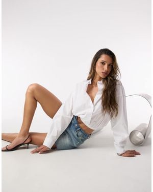 GOOD AMERICAN Poplin Bubble Shirt - Multicolour