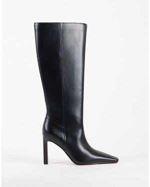 ASOS Stivali Al Ginocchio Aderenti Con Tacco E Punta Affusolata Cassia Neri - Nero