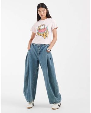 ASOS License Regular T-shirt With Garfield Print - Blue