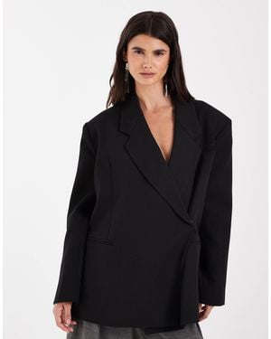 Vero Moda Oversize-wickelblazer - Schwarz