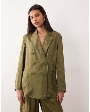 ARMANI EXCHANGE Floral Jacquard Co-ord Blazer - Green