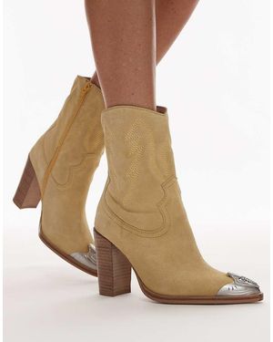 Bronx New-americana Heeled Western Ankle Boots - Brown