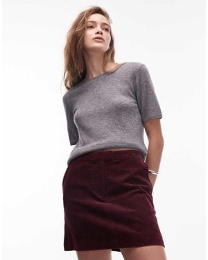 ARKET Cord Mini Skirt - Red