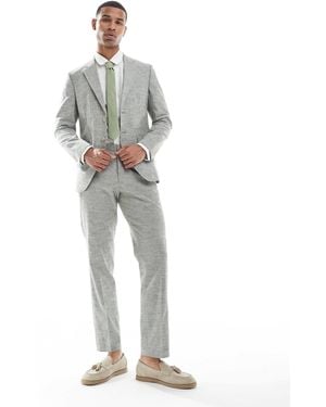Jack & Jones Linen Mix Suit Pants - Green