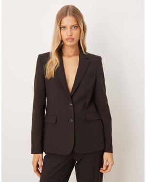 Mango Bergen Tailored Classic Blazer - Black