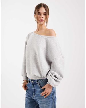 ONLY Sudadera Con Cuello Asimétrico De - Blanco
