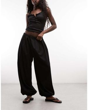 Weekday Wide Leg Balloon Trousers - Blue