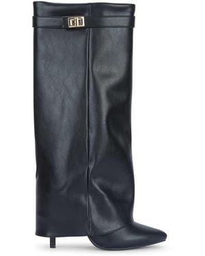 SEQWL Dress Knee High Boots Stiletto High Heel With Pointed Toe - Blue