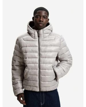 Bershka Lightweight Puffer Jacket - Grey