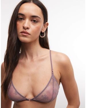 Weekday Soft Lace Triangle Bra - Natural