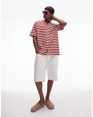 TOPMAN – kurzärmliges urlaubshemd - Rot