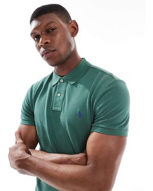 Polo Ralph Lauren Icon Logo Slim Fit Pique Polo - Green