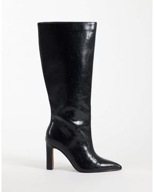 ASOS Charming Heeled Knee Boots - Black