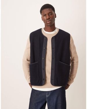 ARKET Boiled Wool Vest - Blue