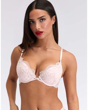 Boux Avenue Millie Lace Super Push Up Padded Plunge Bra - Multicolour