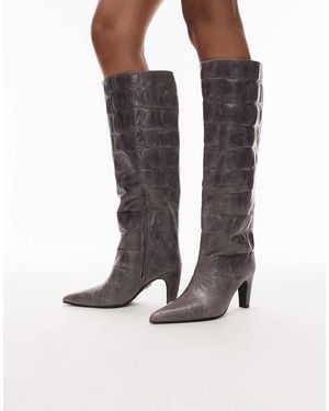 Bronx Low-jadey Knee Boots - Grey