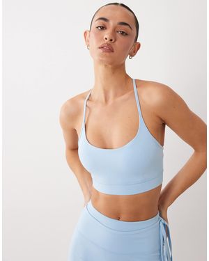 4505 Icon Light Support Sports Bra With Adjustable Straps - Blue