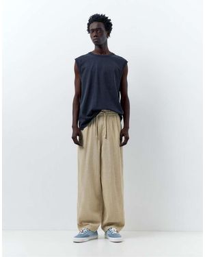 Pull&Bear Broek Van Linnenmix - Blauw