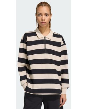 adidas Originals Essentials Contemporary French Terry Longsleeve Polo - Grey