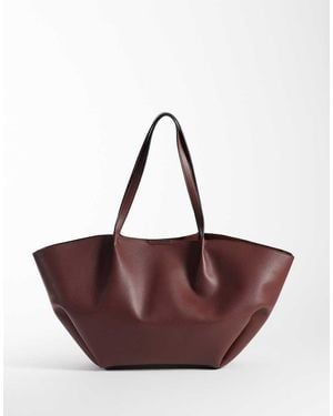 ASOS Pinched Seam Bonded Tote Bag - Purple