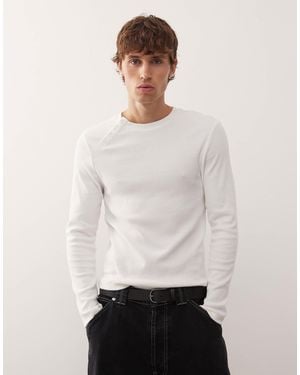 Collusion – langärmliges henley-shirt - Weiß