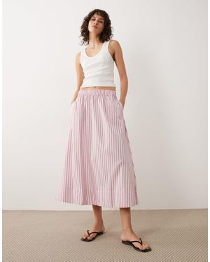 Jdy Poplin Midaxi Skirt - Pink