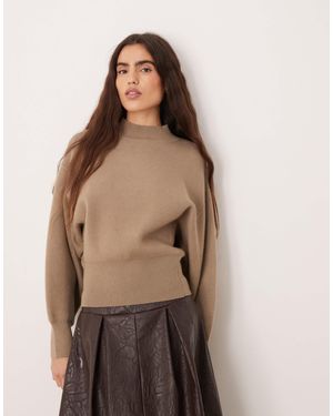 Mango Cinched Waist Sweater - Natural