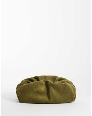 ASOS Premium Suede Cloud Clutch Bag - Green