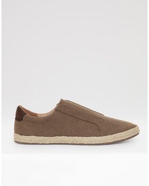 Threadbare Cotton Canvas Slip On Espadrilles - Brown