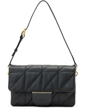AllSaints – ondine – gesteppte schultertasche - Schwarz
