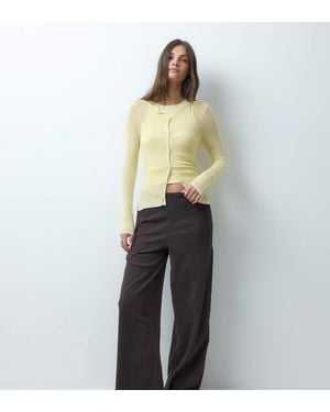 ONLY Broek Met Wijde Pijpen - Wit