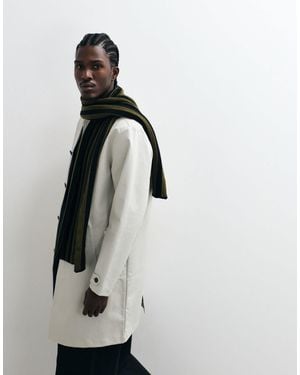 ASOS Stripe Crochet Scarf - White
