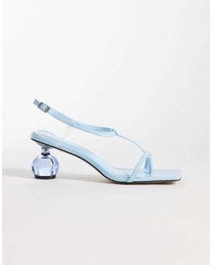 JW PEI Charlotte Strappy Heels With Spherical Heel - White