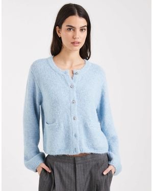 Object – lockere strickjacke - Blau