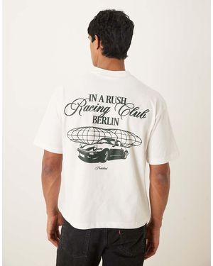 Prohibited Camiseta Hueso Con Gráfico Trasero "Rush" De - Neutro