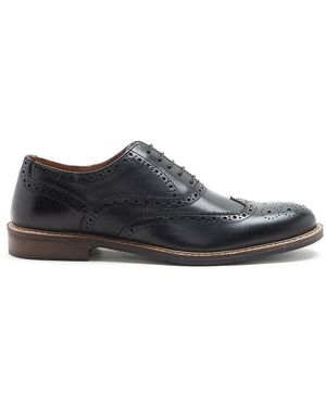 Thomas Crick Zapatos Oxford Negros De Cuero Cardew De