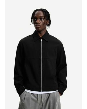 Bershka Textured Jacket - Black
