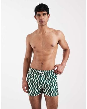 Aray Geo Print Swimshort - Green